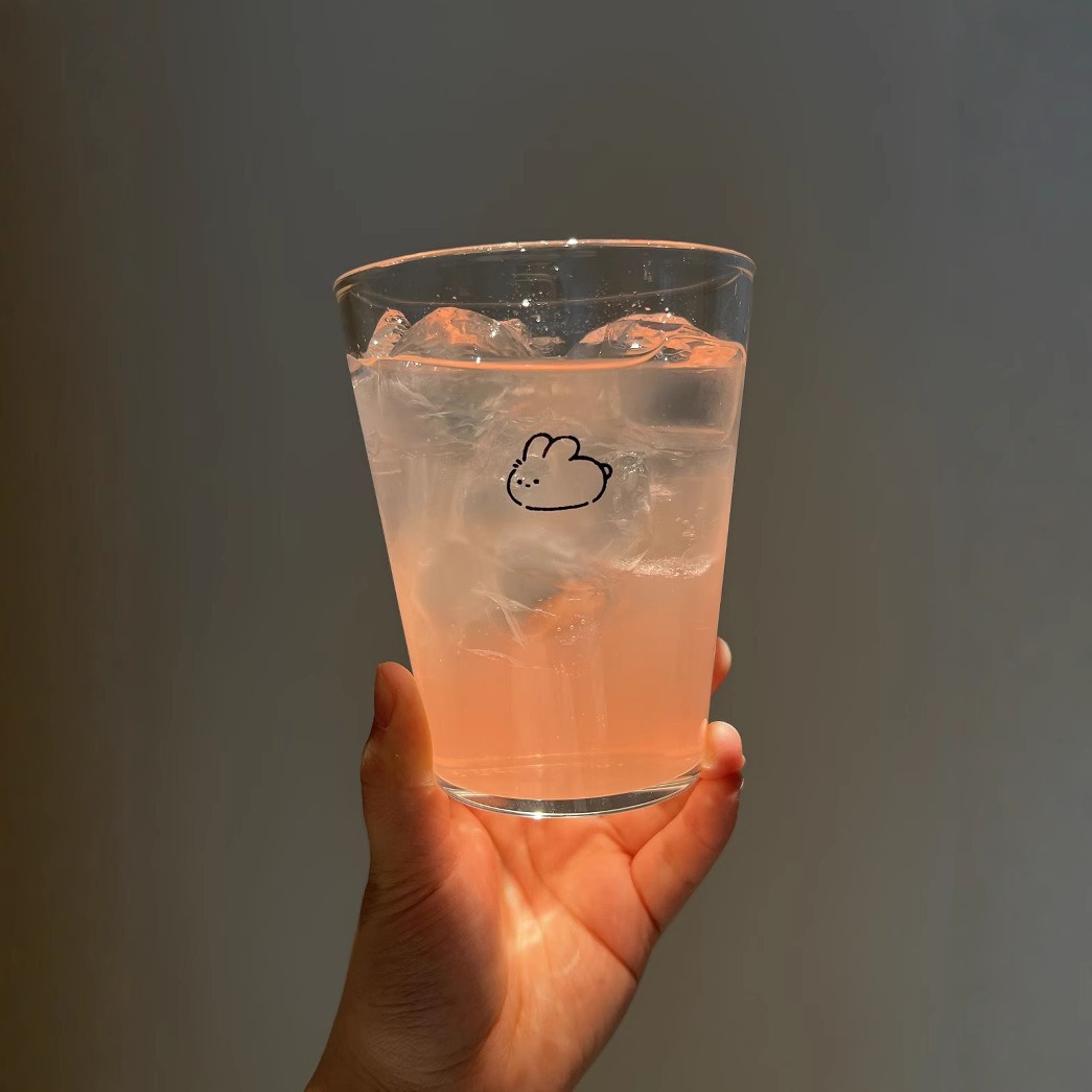 Thickened high borosilicate glass cups, creative water cups with high appearance level, couple breakfast cups, high-temperature resistant milk and juice cups details Picture