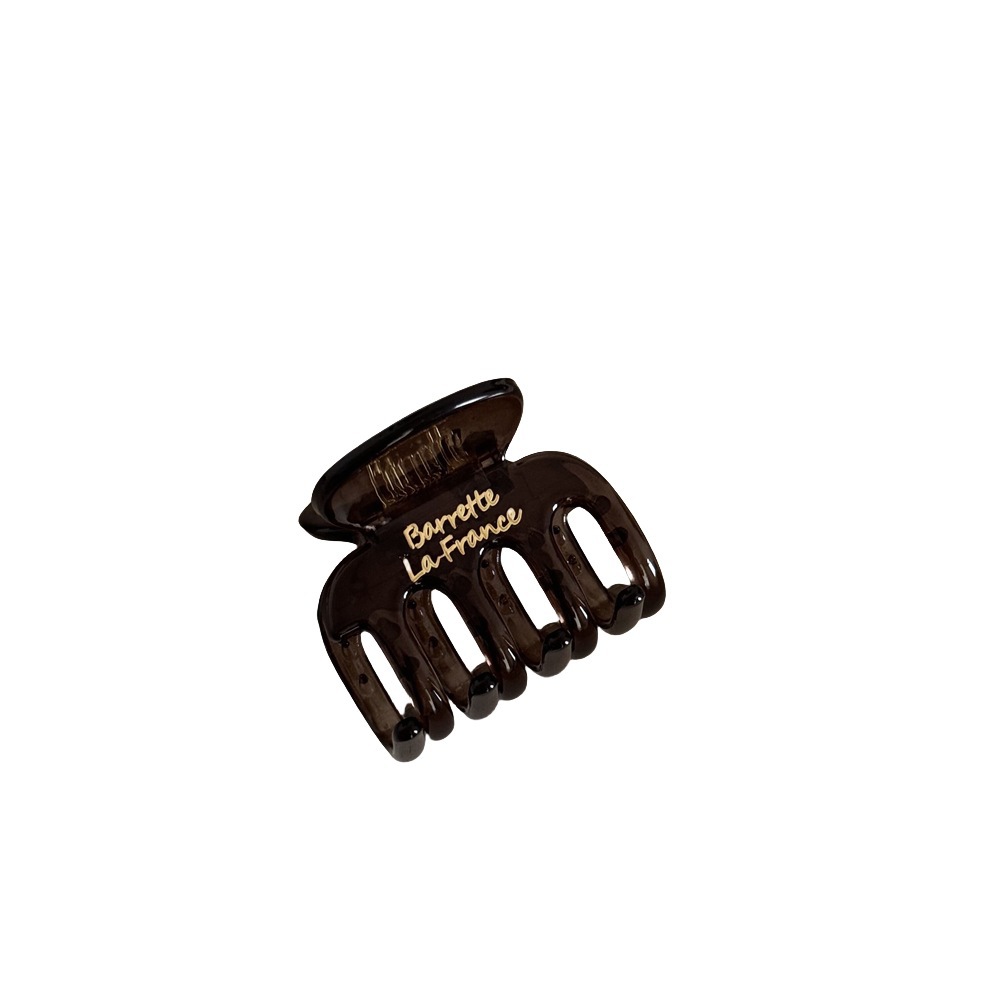 Korean version gold label letter simple square grabber for women, half a hair clip at the back of the head, medium-sized updo, shark clip headwear Item Picture
