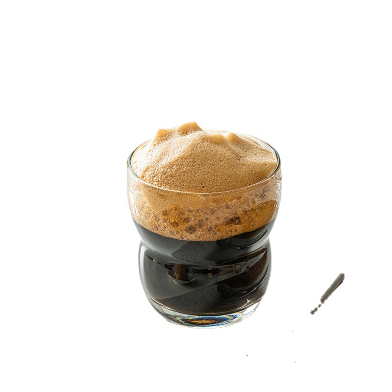 New, unique, gourd-shaped round beer mugs, household transparent water cups, breakfast cups, high-end glass coffee cups, milk cups Item Picture
