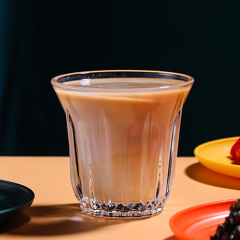 Glass coffee cups, high-end American latte art cups, Australian white cups, latte cups, Dirt water cups, simple and retro cocktail cups Application Scenario