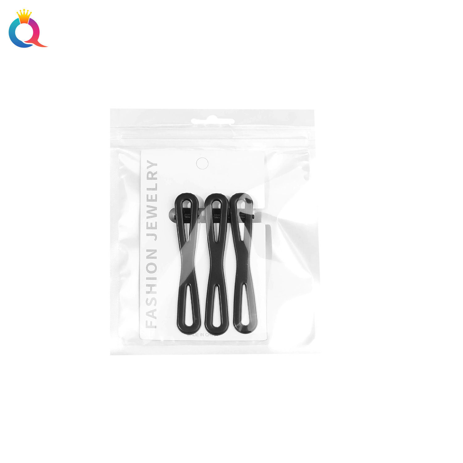 Wholesale of Qiyue Cross-border metal Card three-piece set hair clips, updos, duckbill clips, side bangs clips, hair clips and hair accessories Item Picture