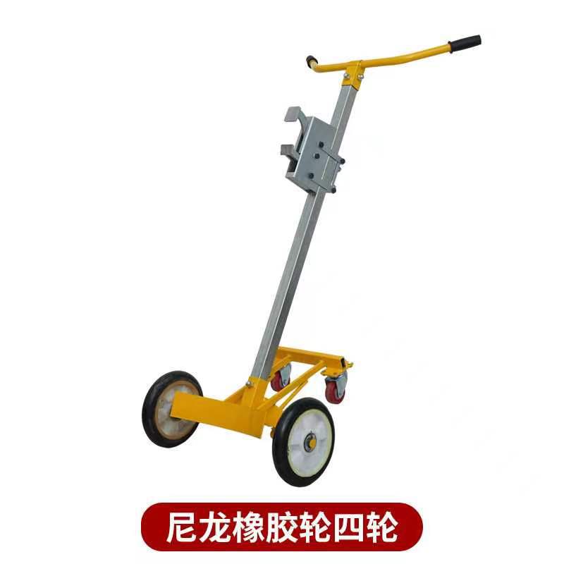 Manual hydraulic oil drum trolley, handling trolley, bite mouth round drum handcart, iron drum, plastic drum, hydraulic forklift 450k wholesale undefined
