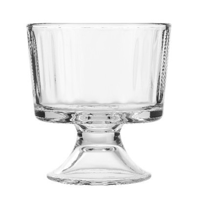 High-appearance-level short-legged glass cup coffee ice cream cup, summer home fruit short-legged dessert cup Item Picture