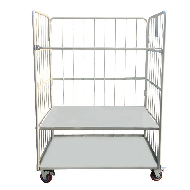 Manufacturer wholesale warehouse cage wheels, supermarket loading trucks, logistics turnover vehicles, warehouse logistics cage cars, folding logistics trolleys Item Picture