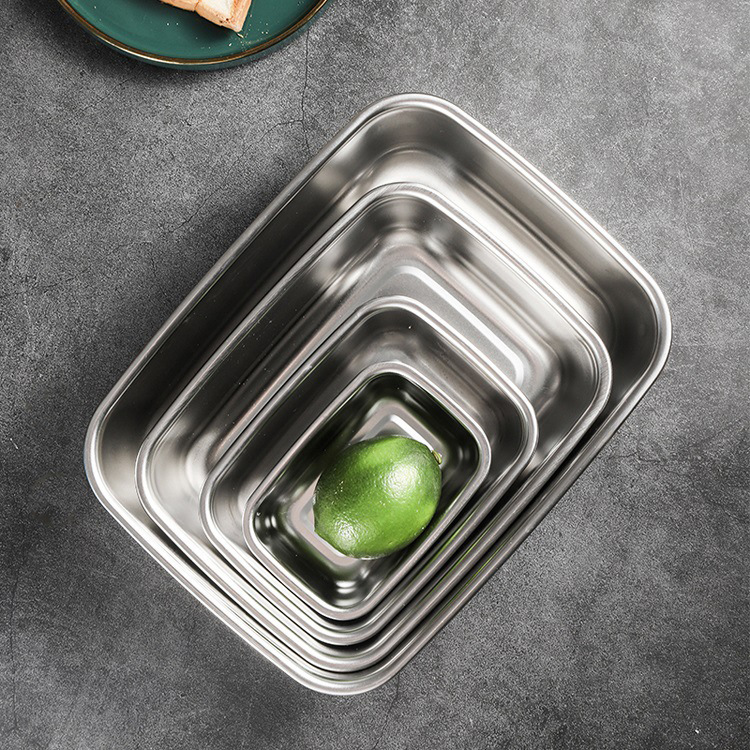 304 stainless steel square sealed food storage box with lid, sealed food storage lunch box set, refrigerator storage box Specification drawing