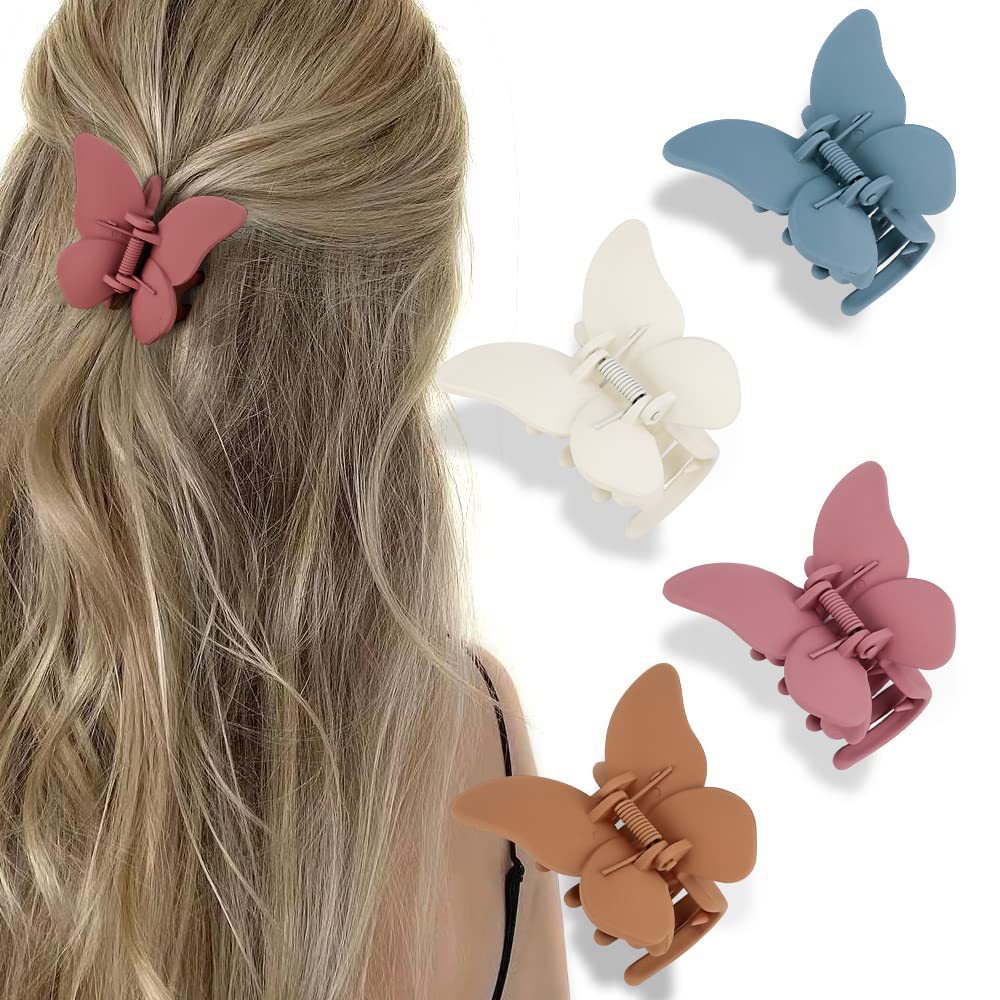 Cross-border Morandi color butterfly gripper, Amazon's best-selling hair accessory, ins high-end style, back of the head hair gripper Application Scenario