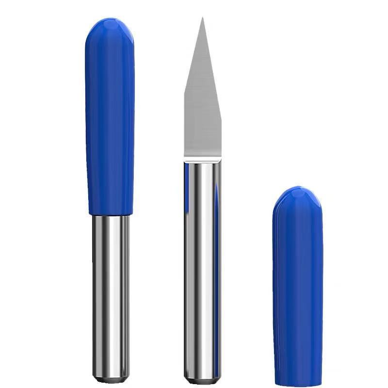 3.175-square-meter low-pointed knife relief taper sharp knife tungsten steel wood carving tool, CNC computer advertising engraving machine tool Item Picture