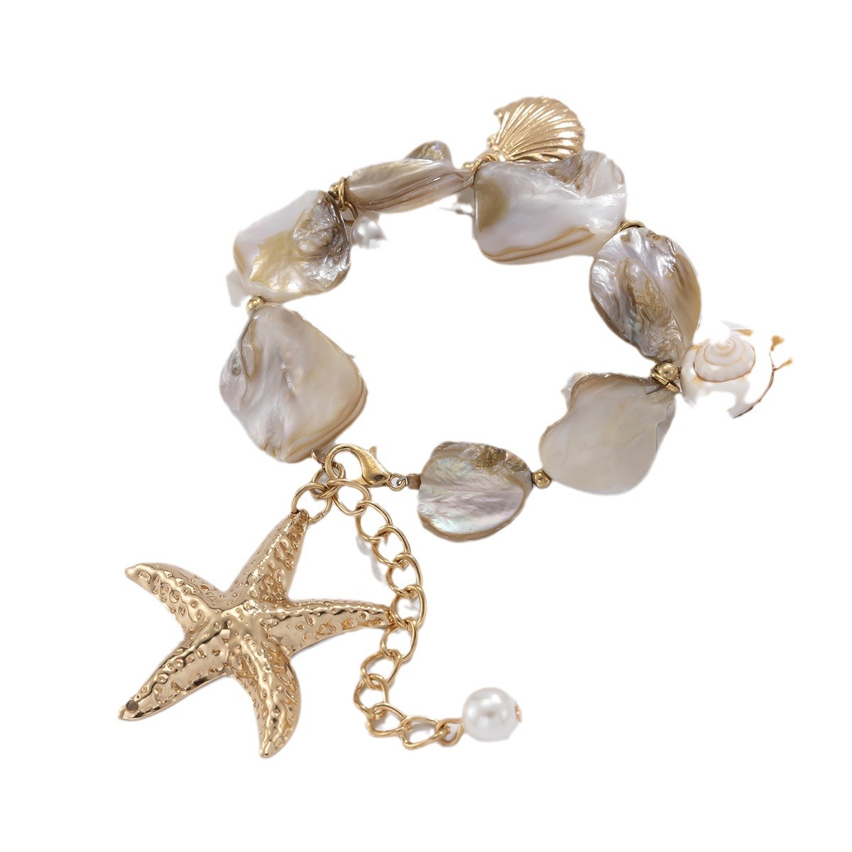 European and American cross-border jewelry, beach vacation, shell collarbone chain, ocean style, starfish, versatile set necklace Item Picture