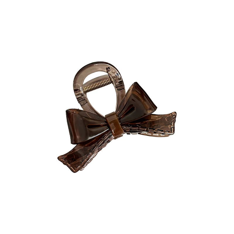 Fresh ins acetate bow clip headwear, hairpin, women's back of the head, 2024 new high-end shark clip Item Picture