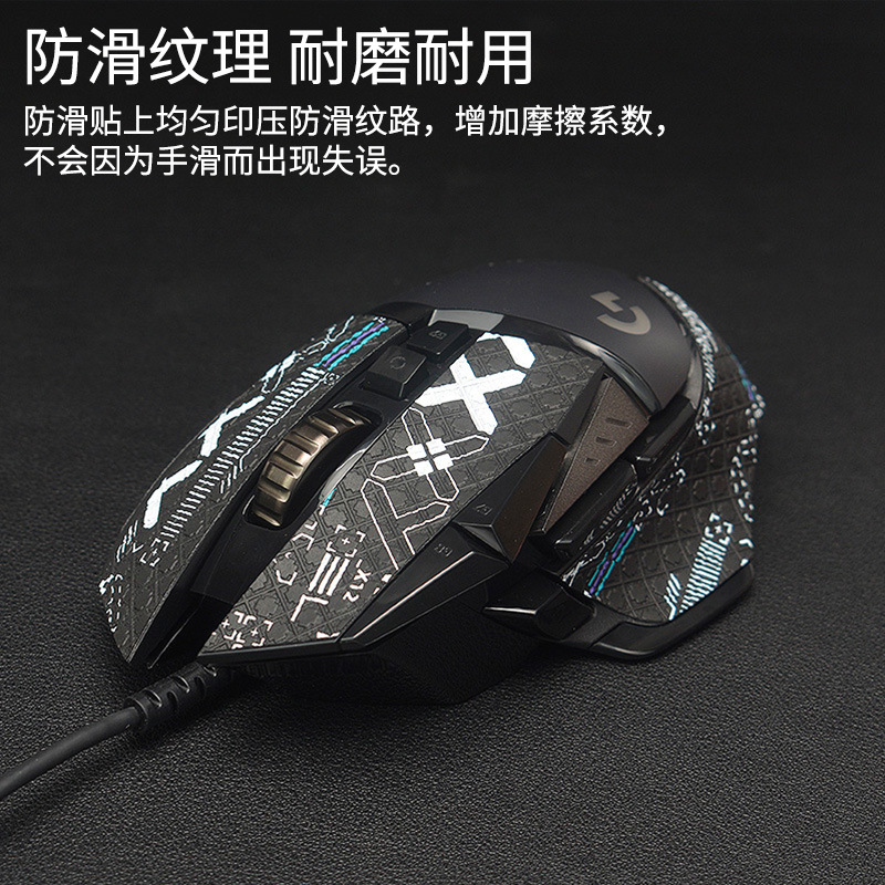 The Warmmi mouse anti-slip sticker is suitable for Logitech G502 wired and wireless universal anti-slip, sweat-absorbing and anti-slip stickers on the side details Picture