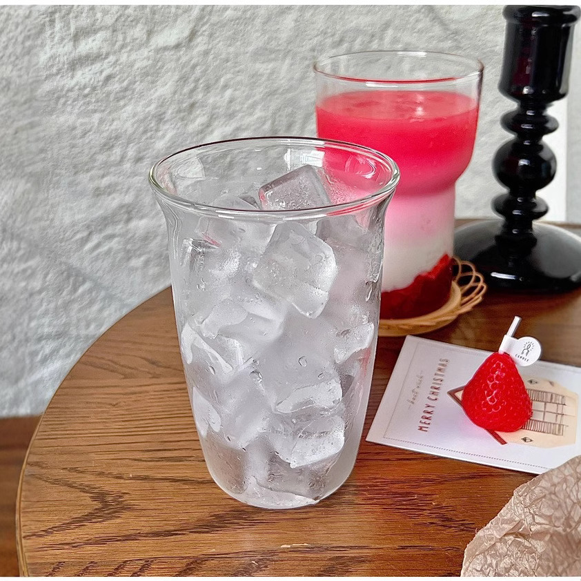 Customized glass cups, high borosilicate water cups, heat-resistant glass cups, Korean-style cups. Customized heat-resistant water cups and coffee cups based on your provided pictures Specification drawing