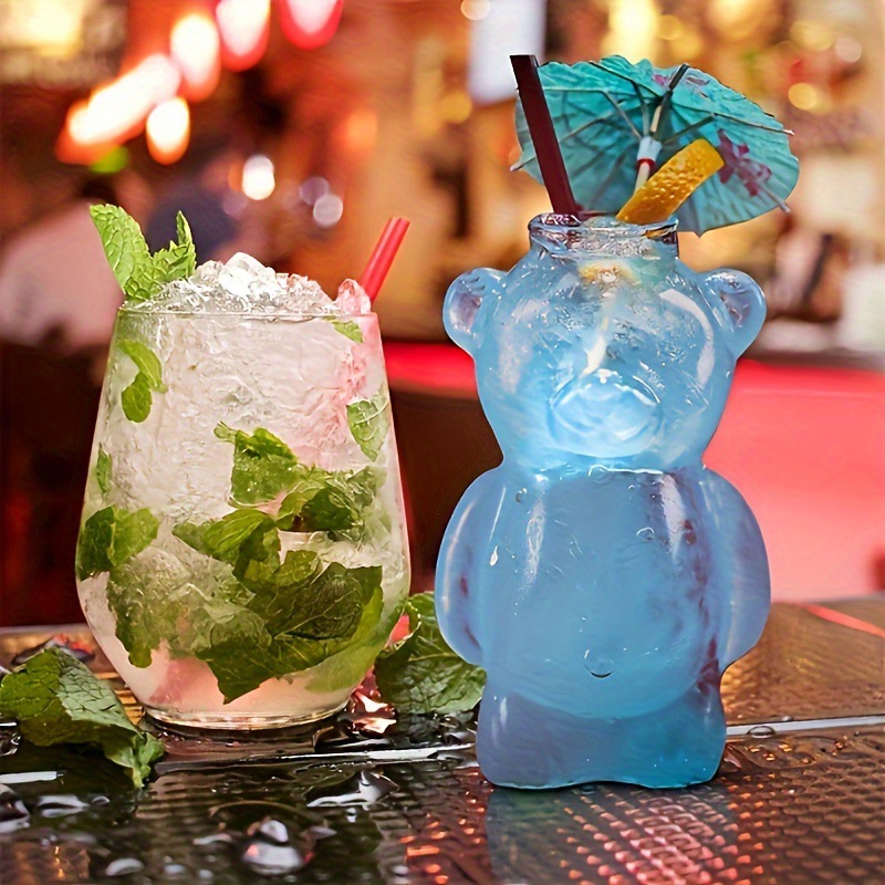 High borosilicate transparent glass cup, popular simple bear glass cup, ins style cute cartoon universal single-layer cup Application Scenario