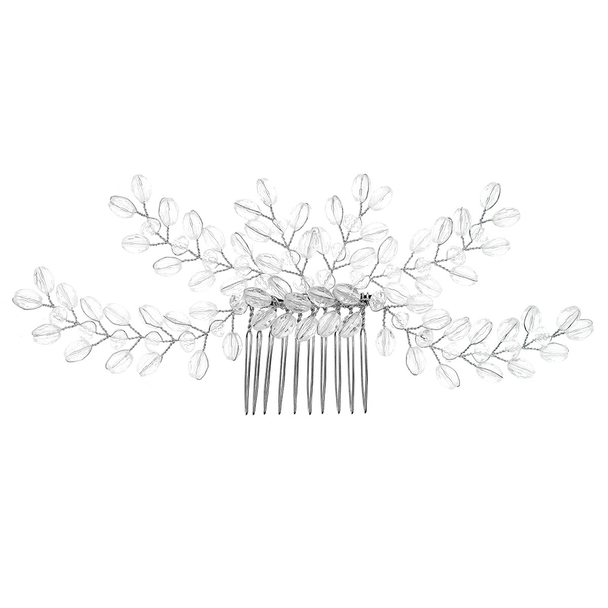 Cross-border bride wedding headwear: Crystal insert comb, ancient-style photo album, hair accessories, beautiful handcrafted beaded pearl comb Item Picture
