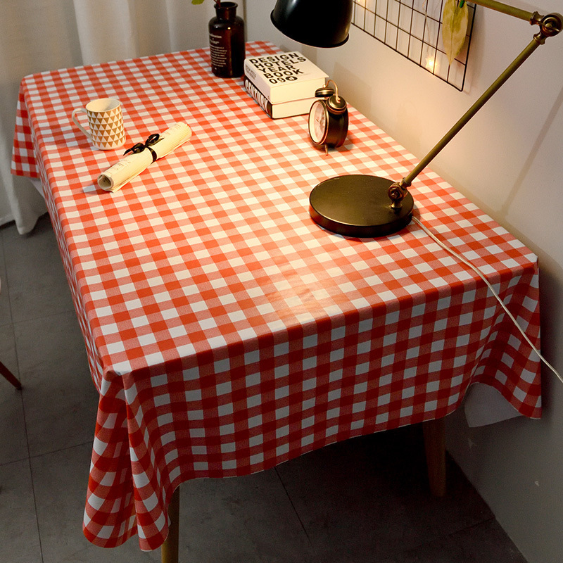 Waterproof, oil-proof, no-wash PVC cotton and linen textured tablecloth Specification image