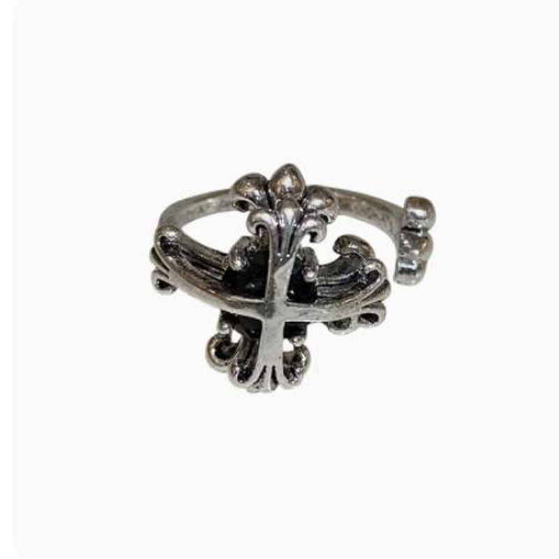 The cross retro, simple and cold style open ring with a niche design sense for women, a new luxury ring that is popular on the Internet Item Picture