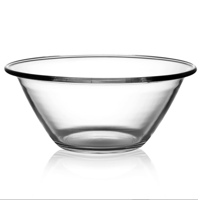 Household tempered salad bowl, heat-resistant glass bowl, anti-drop, microwave, dishwasher and washbasin, fresh-keeping bowl with logo printing Item Picture