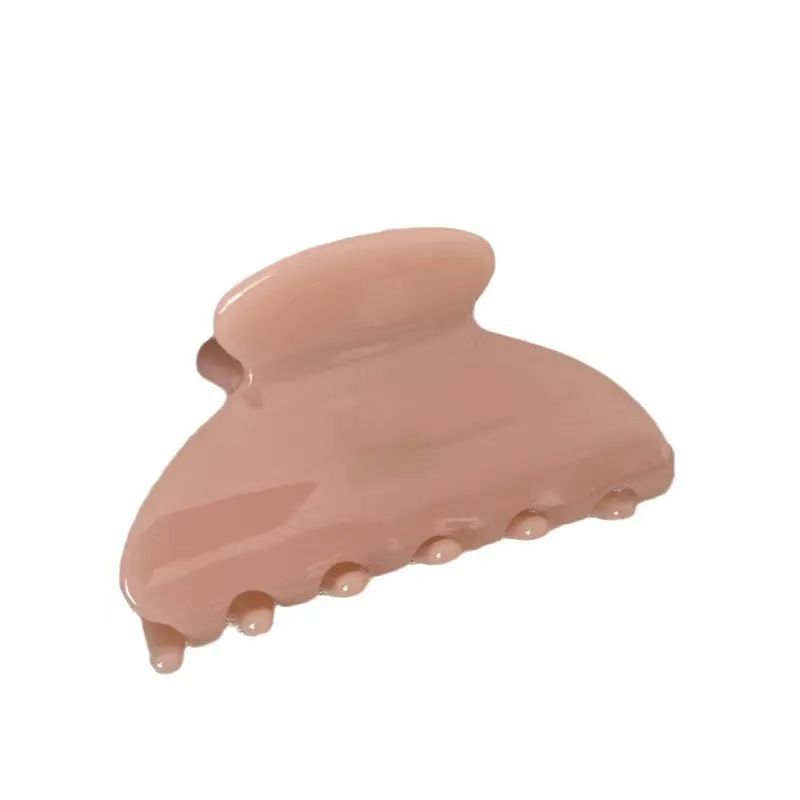 Korean elegant acetate medium-sized claw clip women's simple half-claw back head updo hair clip High-end shark clip headwear Item Picture