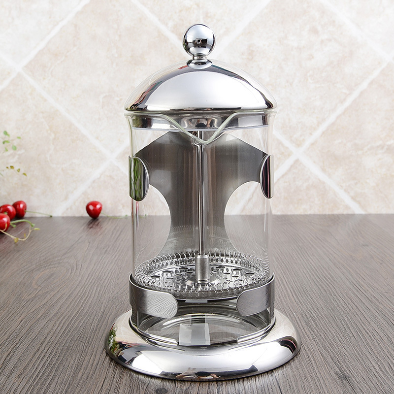 Yafeng French press, stainless steel coffee pot, household French tea infuser, coffee filter teapot, glass tea infuser wholesale details Picture