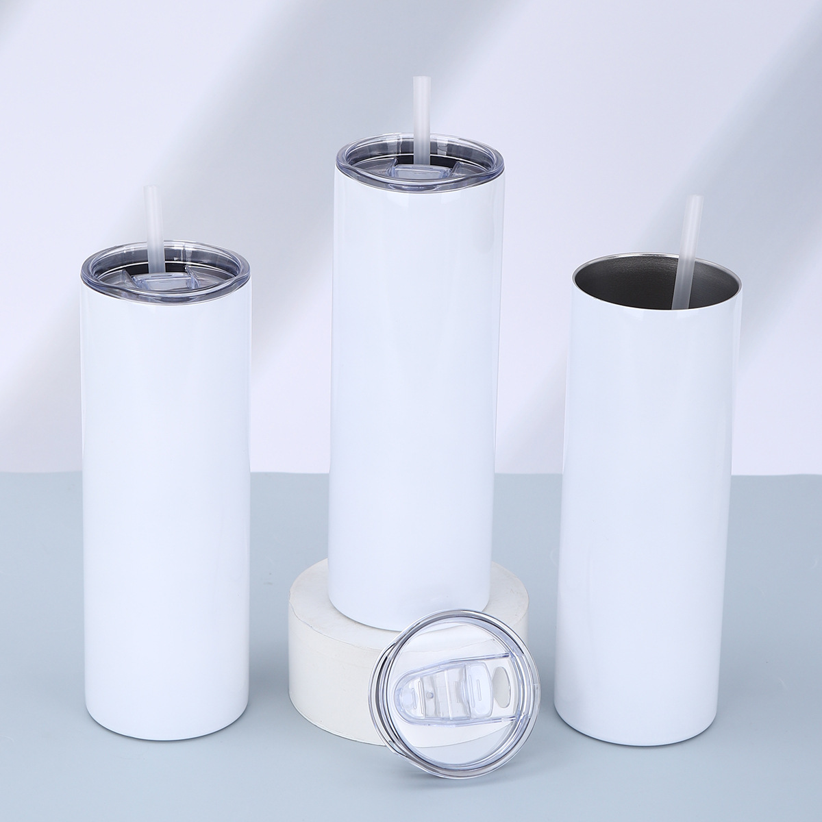 New cross-border 304 stainless steel insulated cup, 20oz thermal sublimation coated straight cup, portable car cup details Picture