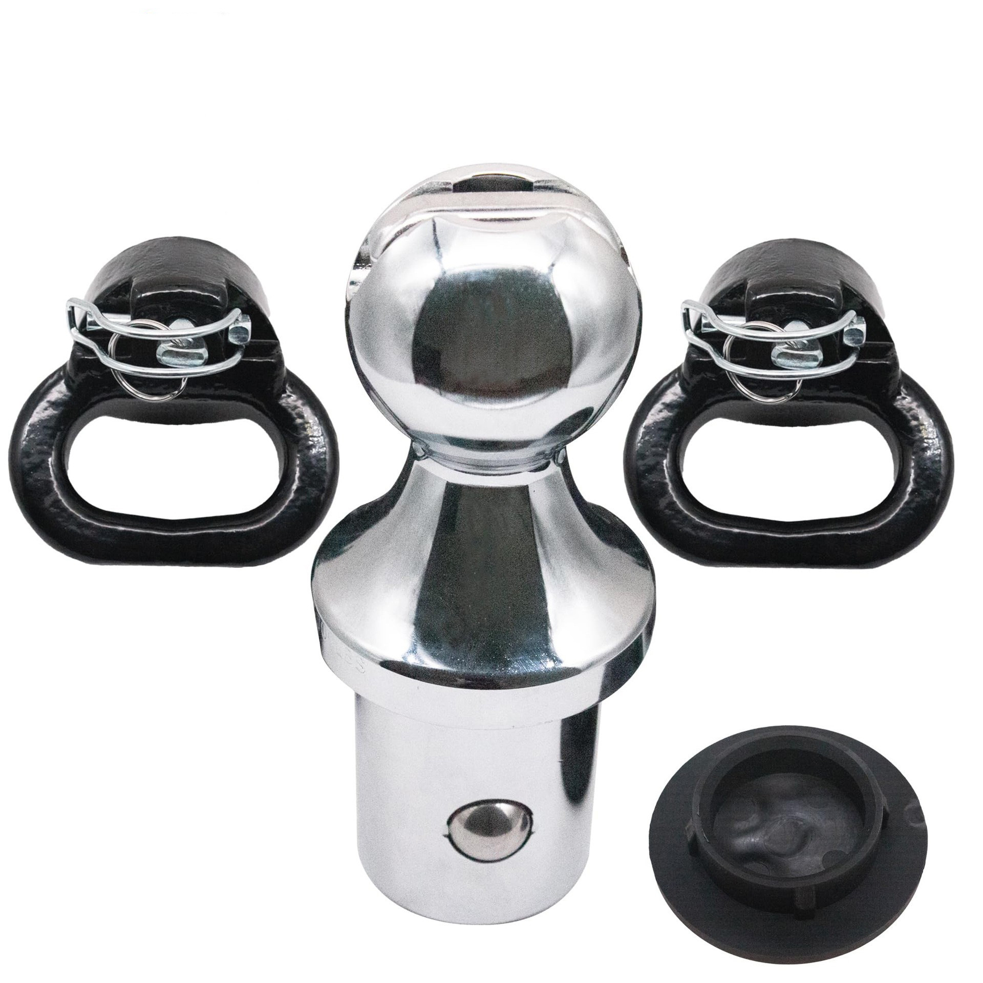 Gooseneck ball set towing and hanging ball mounting device with safety anchor chain fifth-wheel RV towing device Application Scenario