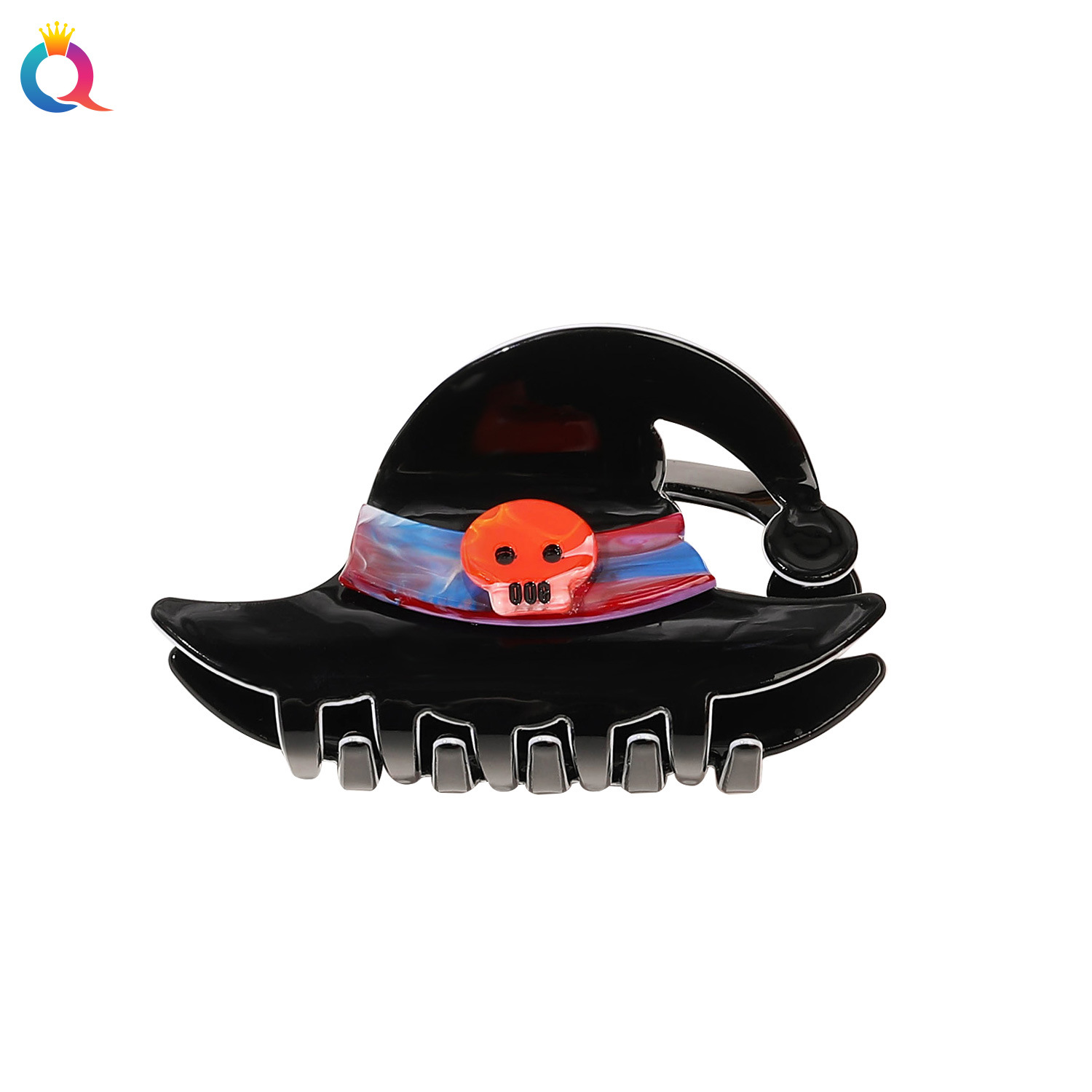 Qiyue Cross-border Halloween Hairpin, Female Horror Skull Ghost Shark Clip, Acrylic Hair bun, grab clip and hair Accessory wholesale Item Picture