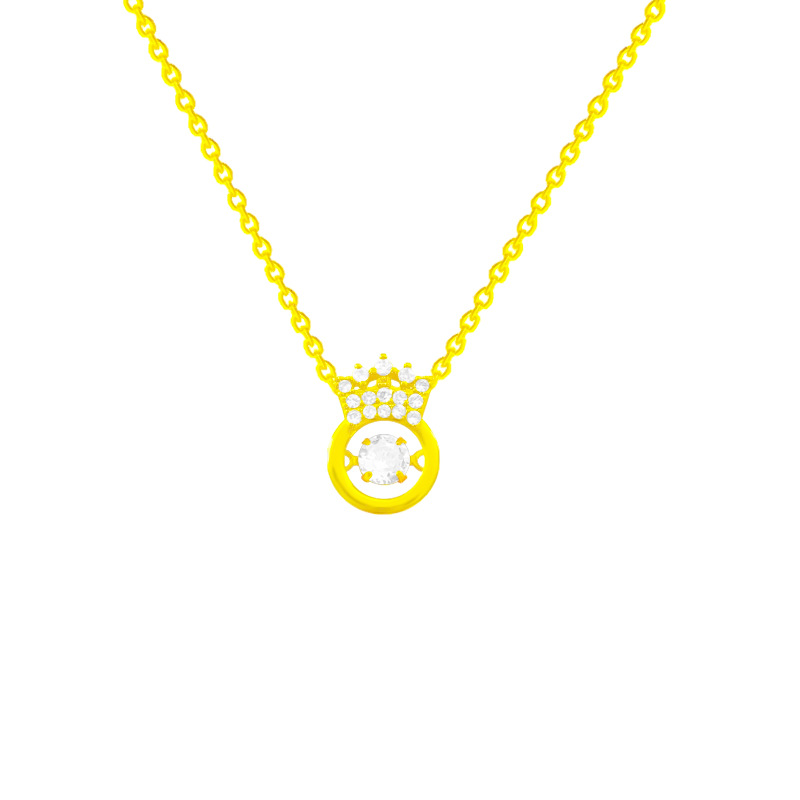 The zirconia crown necklace, a trendy accessory for celebrities, is a niche pendant for women. It's a 2024 new bestseller and a popular collarbone chain Item Picture