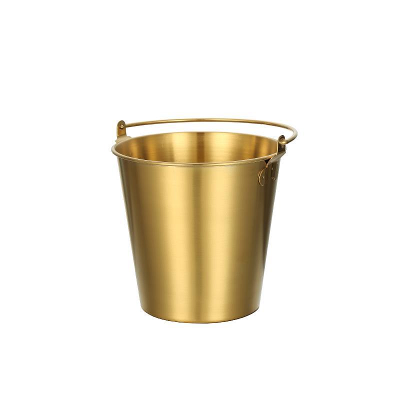 304 stainless steel creative handle bucket, ice bucket, snack bucket, French fries, fried chicken bucket, food bucket, fried seafood handle bucket Item Picture