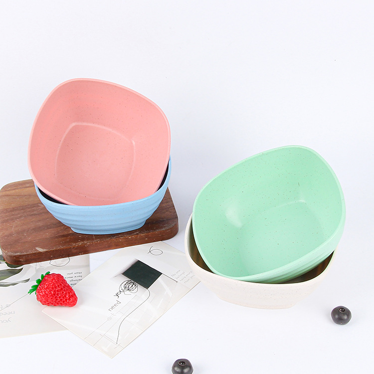 Wheat and bellflower tableware, hot pot dipping sauce plate, dipping sauce plate, creative deep square small seasoning plate, plastic vegetable plate, bone-spitting plate Application Scenario