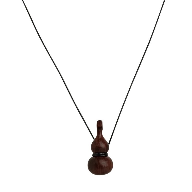 ins cold style wooden wine pot necklace, design sense, long necklace accessory, retro and versatile sweater chain, women's processing Item Picture