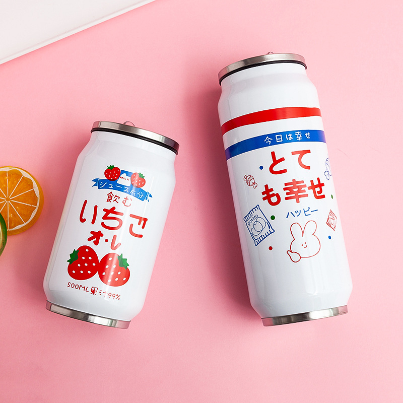 304 stainless steel insulated cup, cola can appearance cartoon water cup, ins large-capacity cup that can suck Application Scenario