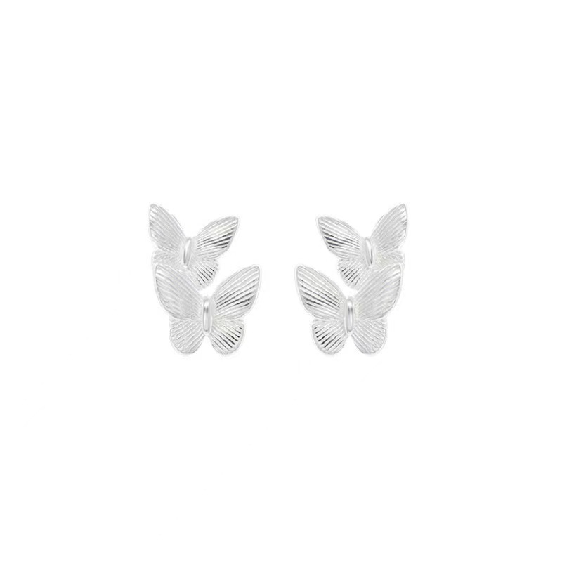The new butterfly stud earrings for women in 2025, with a sweet and ethereal forest style, are trendy and stylish for spring and summer Item Picture