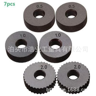 Mesh knurling knife embossing wheel 0.3 Chuan Te 0.4 0.6 0.8 1.0 2.5 Lathe cross double-wheel knurling knife Specification drawing