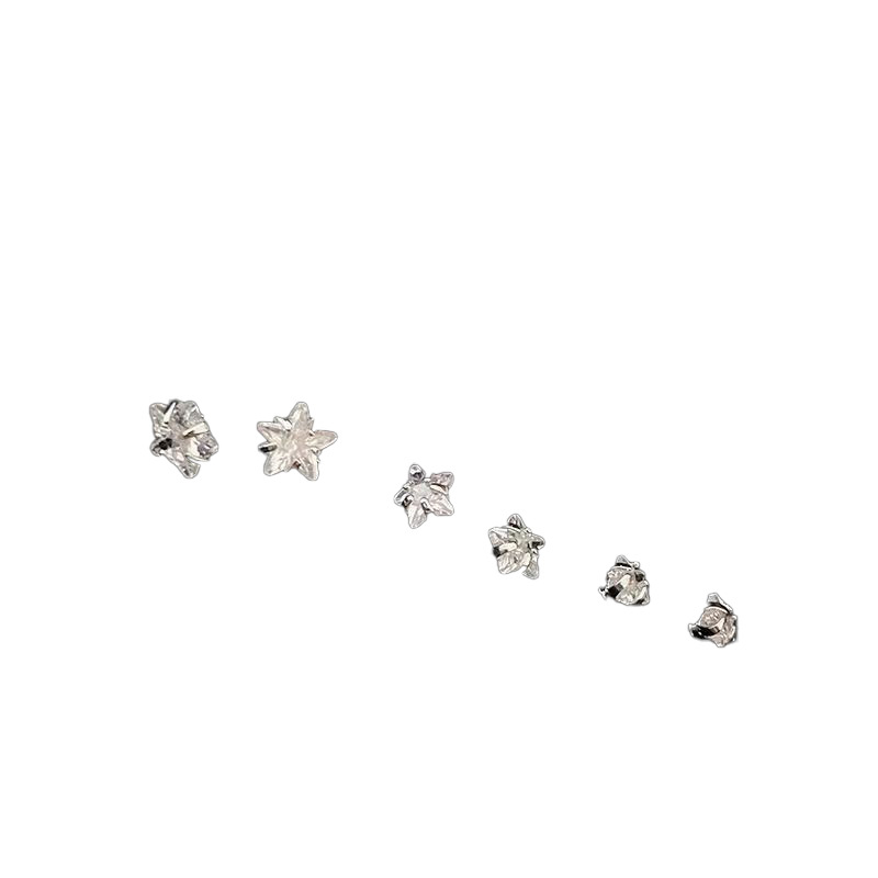 s925 Exquisite Zircon five-pointed star Stud earrings for women, with a light luxury and high-end feel, is a new 2025 trendy, simple and versatile ear accessory Item Picture