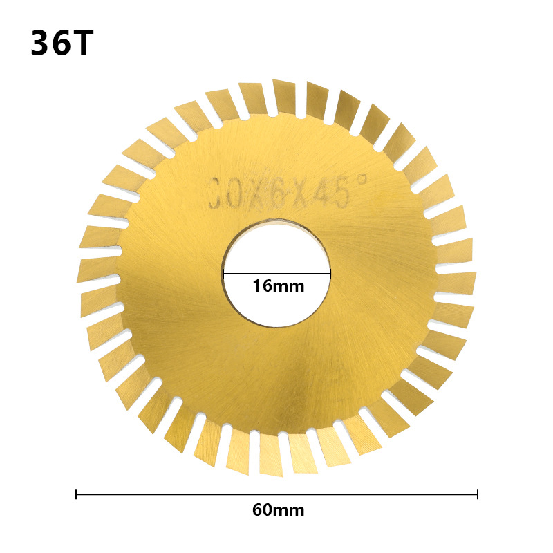 HSS high-speed steel cutting saw blade, single-sided tooth titanium-coated circular milling cutter, horizontal key matching machine accessory blade undefined