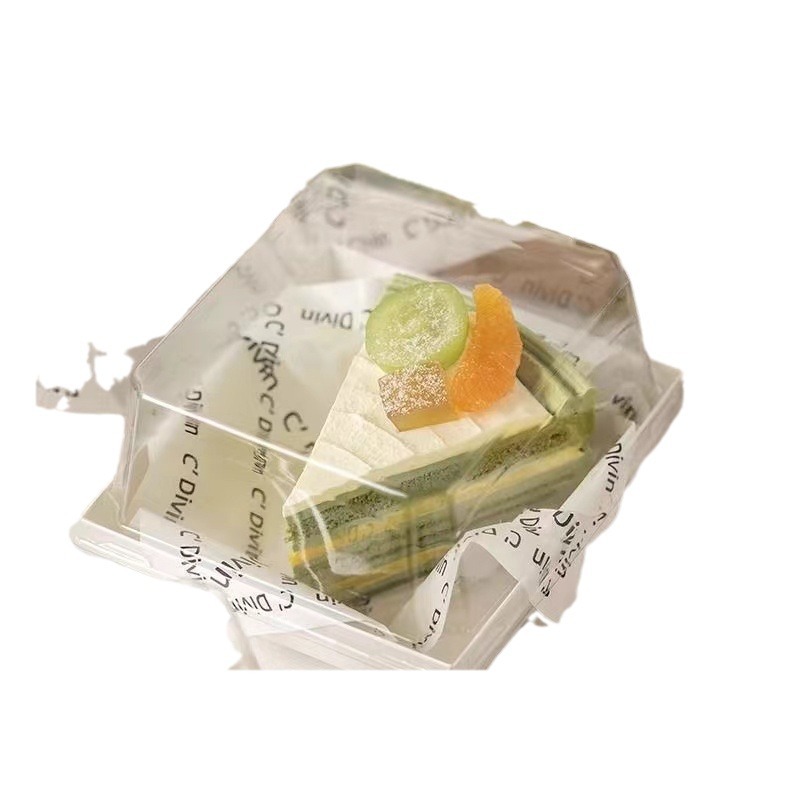 4-inch cut cake box, 8-inch high cut dessert tiramisu, white card paper box, baking square packing box Item Picture