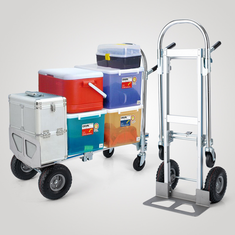 Factory direct sales of aluminum alloy flatbed trucks, load-bearing king, folding hand carts, tiger carts, handling carts, luggage carts, warehouse trucks full figure