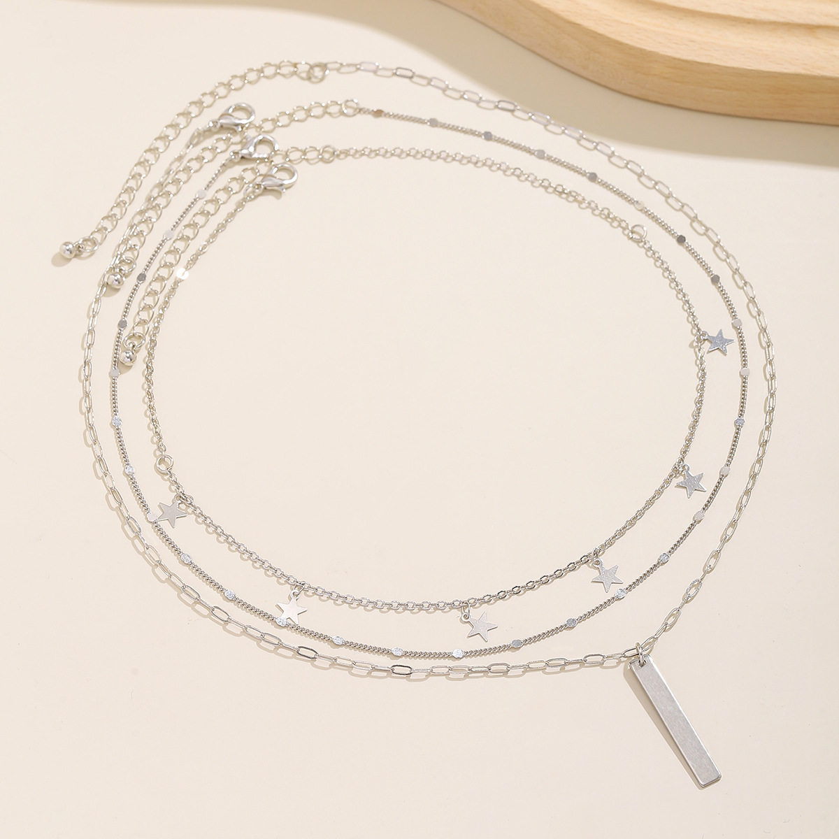 European and American cross-border jewelry simple fine chain imitation pearl necklace for women necklace versatile multi-layer set necklace Application Scenario