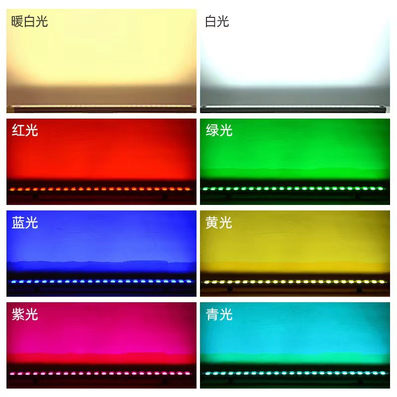 led outdoor waterproof wall-washing light, single-color full-color lighting, 24v exterior control, building outline, villa exterior wall light dmx512 Application Scenario