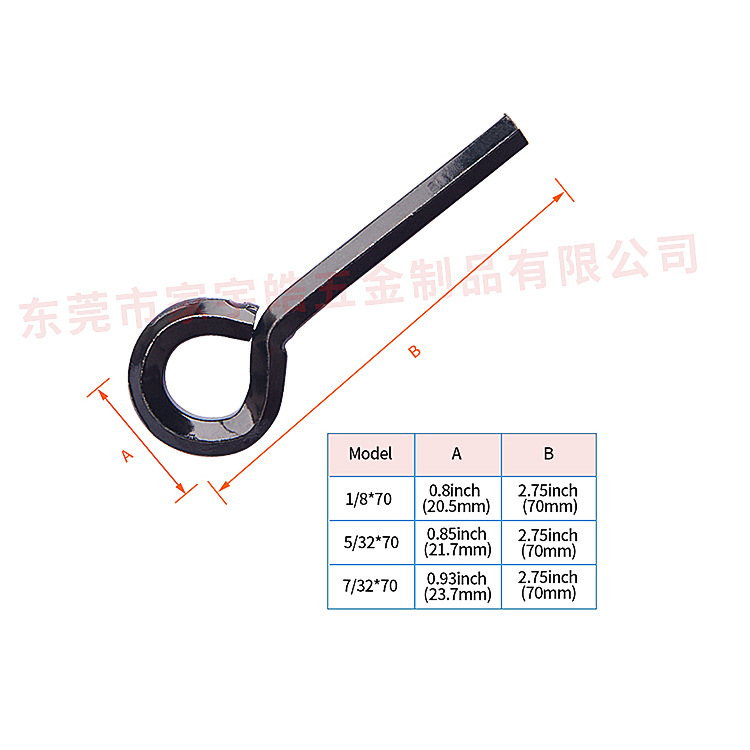 1/8 ring wrench, 5/32 key ring screwdriver, 7/32 sheep eye ring screwdriver, 5/64 9-shaped Allen head with ring details Picture