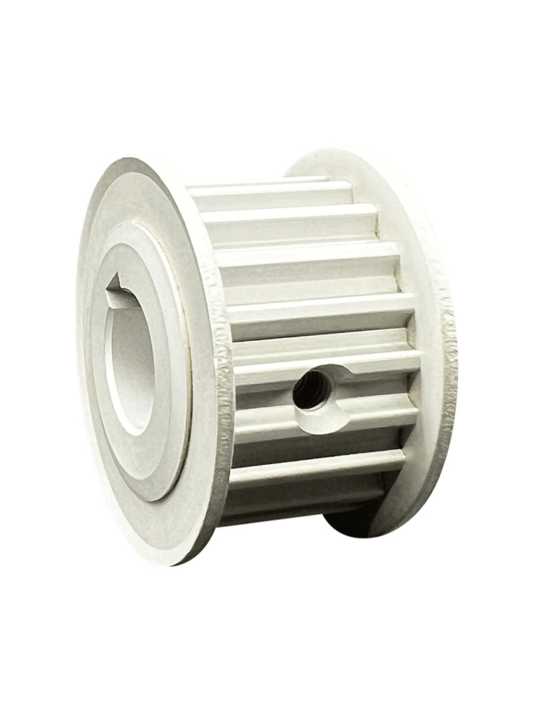 Oxidation S5M synchronous pulley, aluminum alloy, no platform, two-sided flat synchronous pulley, mechanical transmission pulley 2 Item Picture