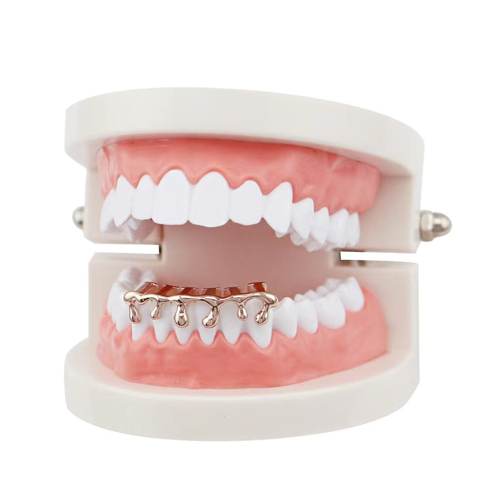 A new cross-border prop, the gold-plated water drop dental crown, is selling well in Europe and America Specification drawing
