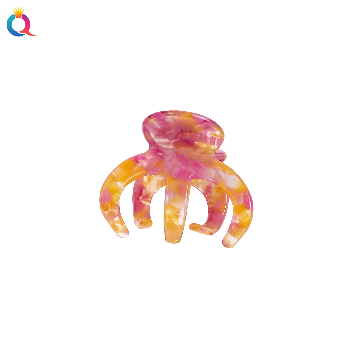 Qiyue Cross-border acetic Acid hair clips, small octopus grabbers, high-end ponytail amber shark clips, hair grabbers and hair accessories wholesale Item Picture