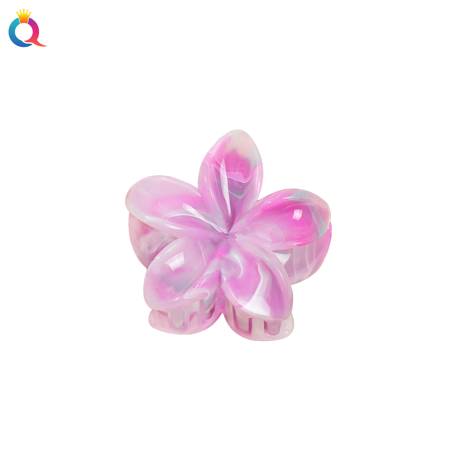 Qiyue Cross-border Marble Small Frellia Hair Clip, Women's flower grabber, back of the head updo, Shark hair clip accessory Item Picture