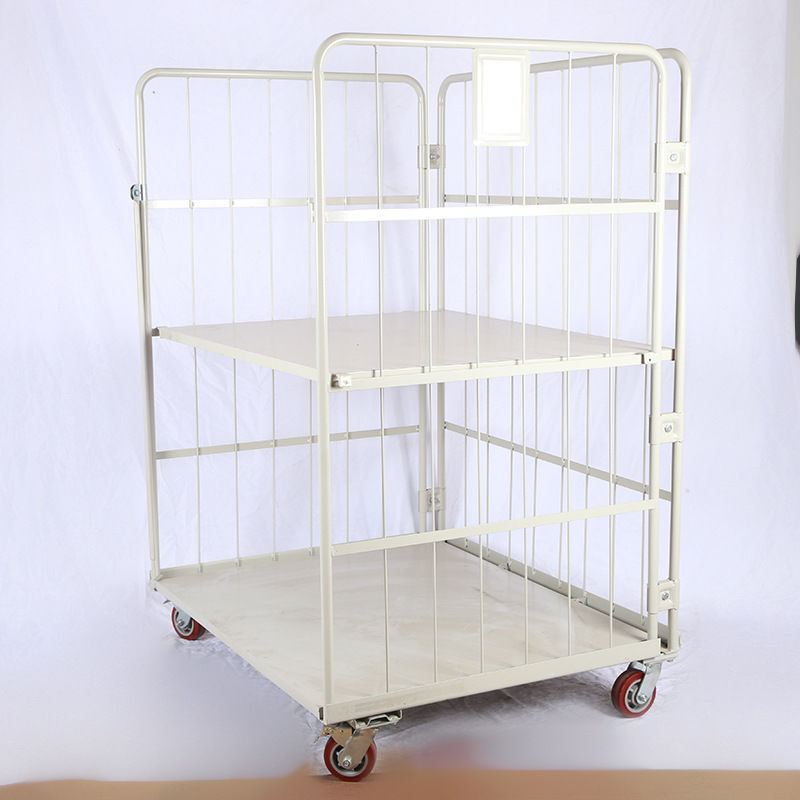 Folding logistics trolleys enhance the turnover and handling of steel bars in warehouses, disassembly and assembly, express delivery sorting, and mobile storage undefined