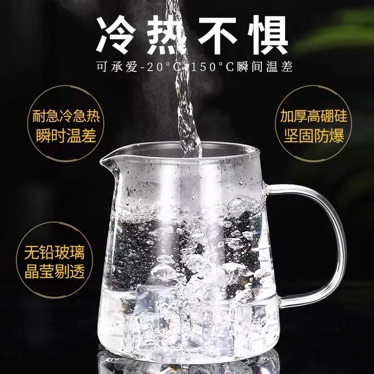 Glass teapot for brewing, tea water filtration, thickened tea sets for office and household use, heat-resistant and high-temperature resistant kettle for boiling Application Scenario