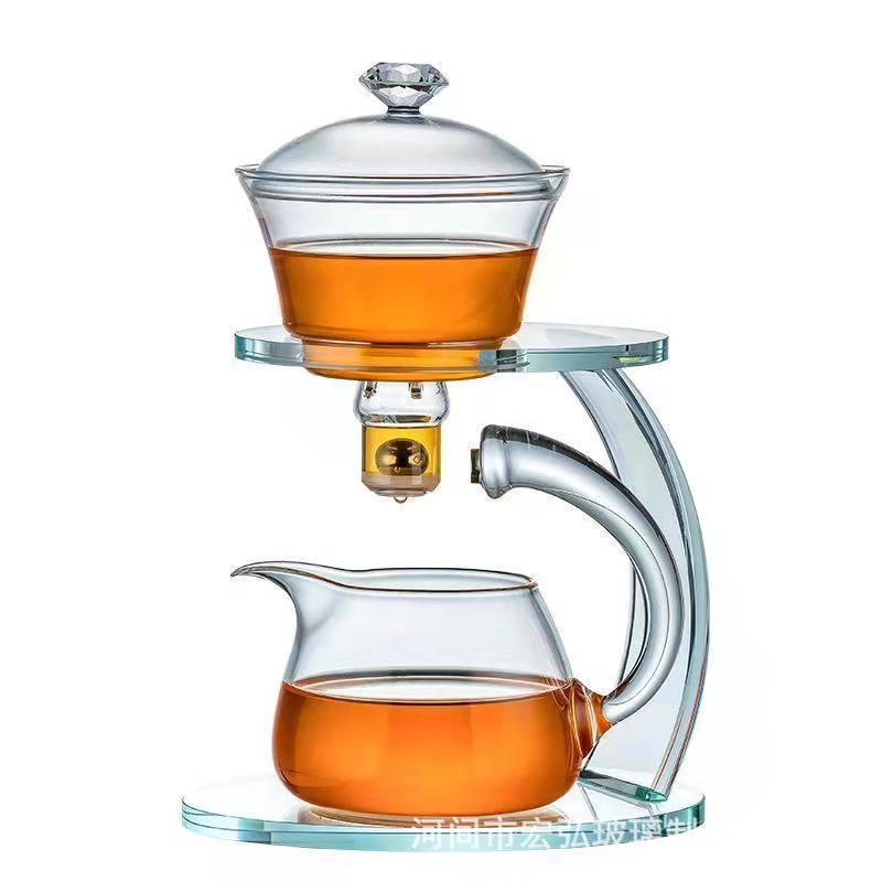 High-end Gongfu tea set gift box, office tea-making wonder, magnetic fully automatic tea-making, glass tea infuser, teapot Item Picture