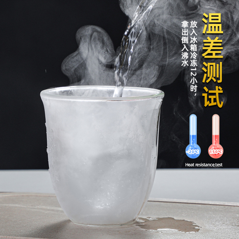 Wholesale of glass coffee cups, high borosilicate double-layer glass cups, high appearance level double-layer transparent beverage cups, insulated water cups Application Scenario