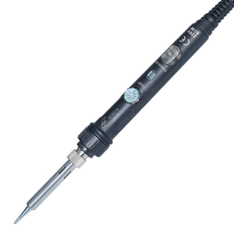 The new 60W internal heating temperature-adjustable soldering iron is a cross-border bestseller. It features a rubber-handled soldering iron with a switch and is a DIY repair soldering tool Item Picture