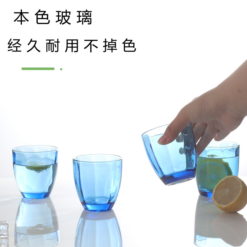 Wholesale of household glass water cups, high-appearance-level juice cups, commercial glass cups, milk cups, and light luxury high-end breakfast cups details Picture