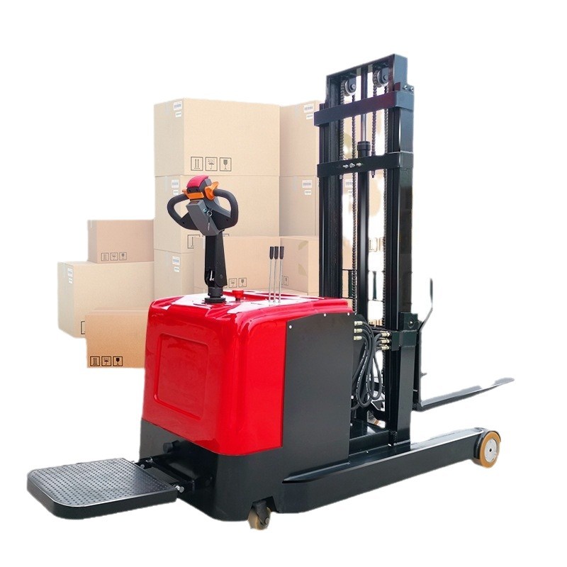 Front-reach all-electric stacker, legless balance counterweight handling forklift, battery lift loading and unloading stacker, forklift Item Picture